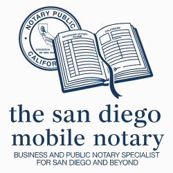 the san diego mobile notary is a business and public specialist for San Diego
